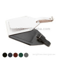 white and black leather cover novelty luggage tag